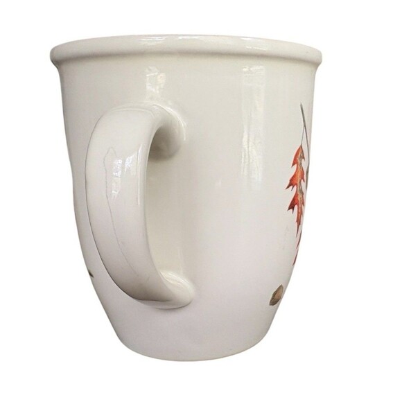 CJ Wildlife Mug Blue Jay Bird Falls Leaves Acorn Caterpillar 12oz Coffee Tea - Picture 2 of 9